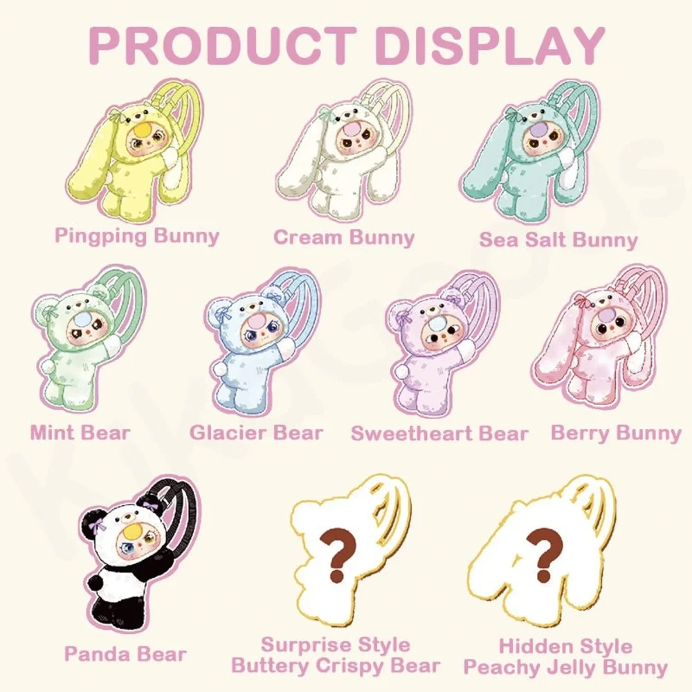 Baby Three Hugging Baby Plush Backpack Mint Bear Confirmed
